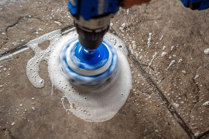 Multi-Purpose Drill Brush Kit Blue and White cleaning Scrub Pads 3