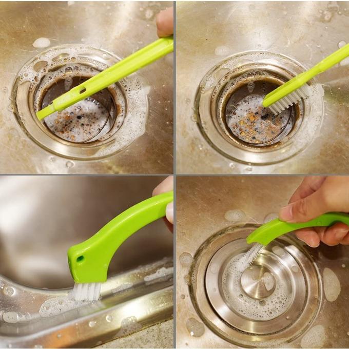 2.1in Red Joint Tile Scrub Brush 3.5inch Flat Shape Grout Cleaning 4