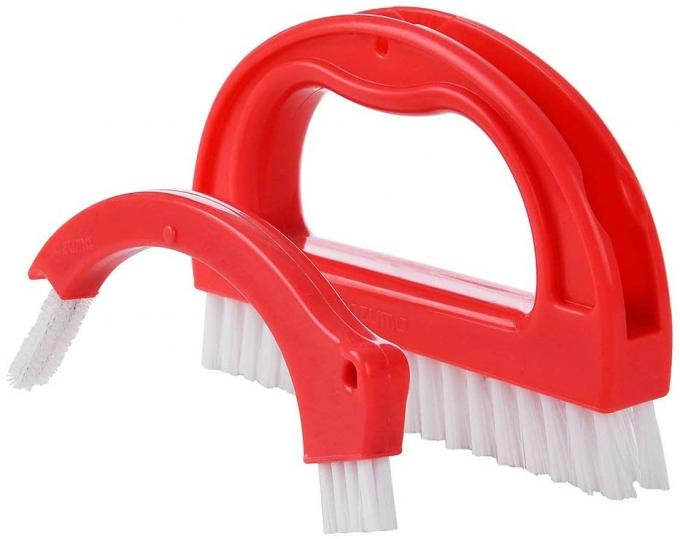 2.1in Red Joint Tile Scrub Brush 3.5inch Flat Shape Grout Cleaning 0
