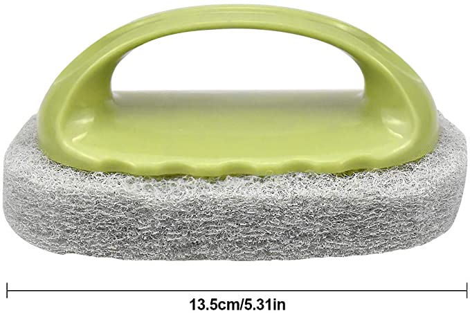13.5*7.5cm Polyester Kitchen Sponge Cleaner With Handle 45g 1
