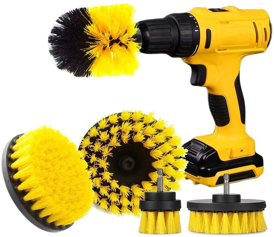 Polypropylene Scrub Medium Stiff Drill Brush Attachment 5pcs Per Set