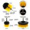 3Pcs/Set Electric Drill Scrubber Brush Plastic Round Cleaning Brush For Carpet Glass Car Tires Nylon Brushes